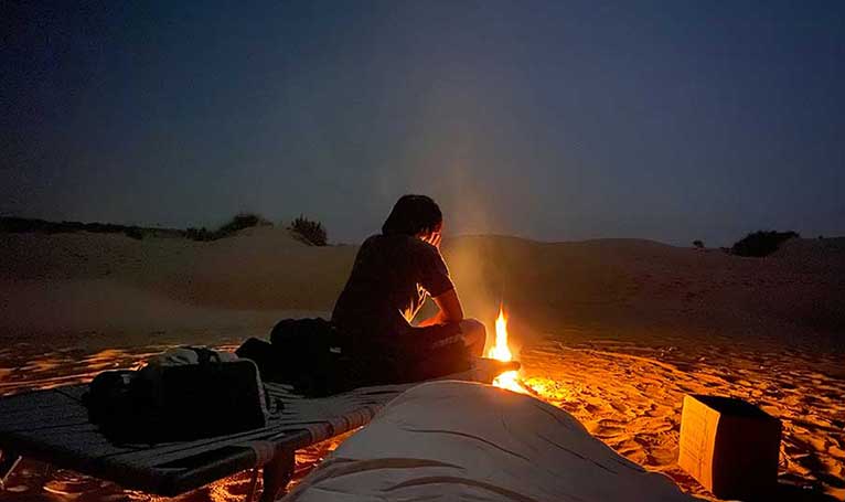 born fire in dunes